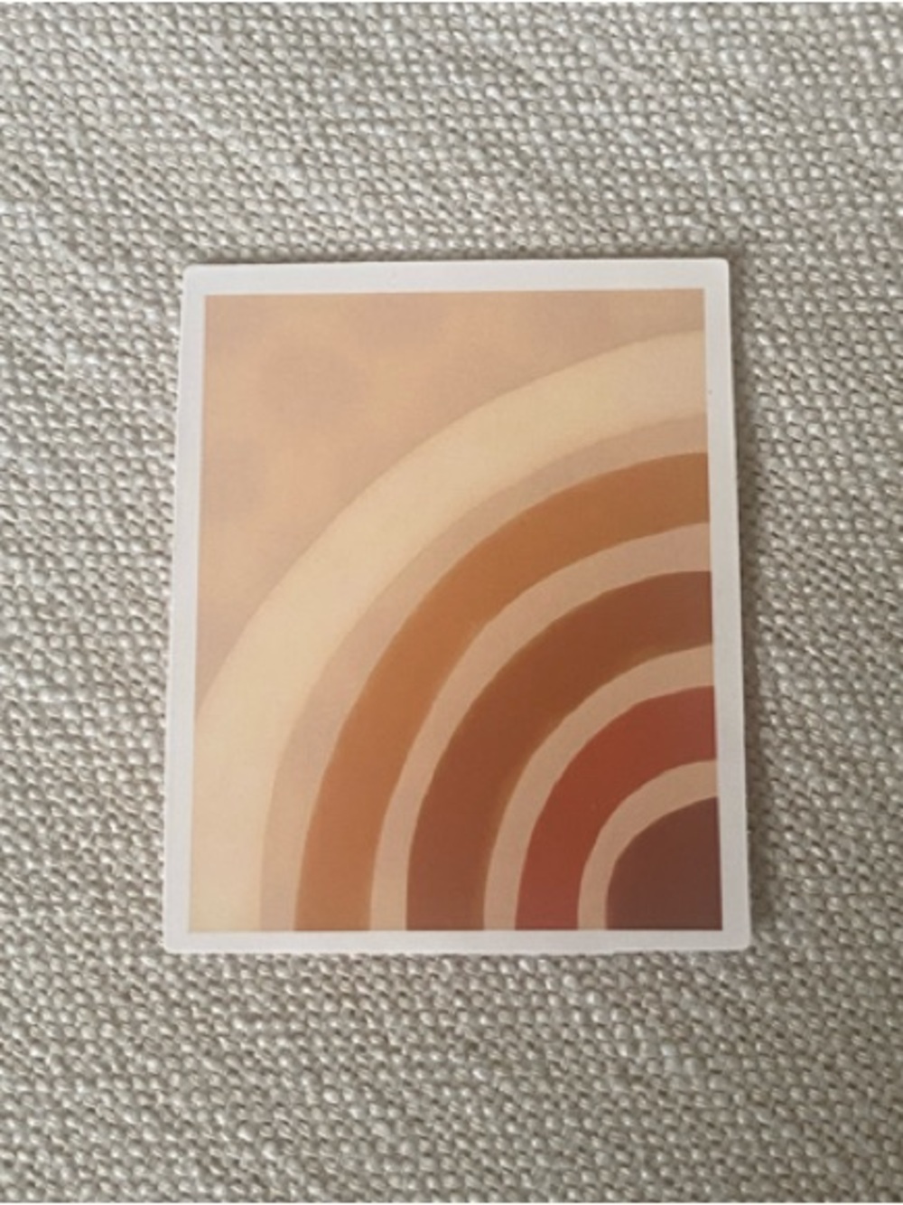 Boho Neutral Rainbow Sticker - Warm Earth Tone Arc